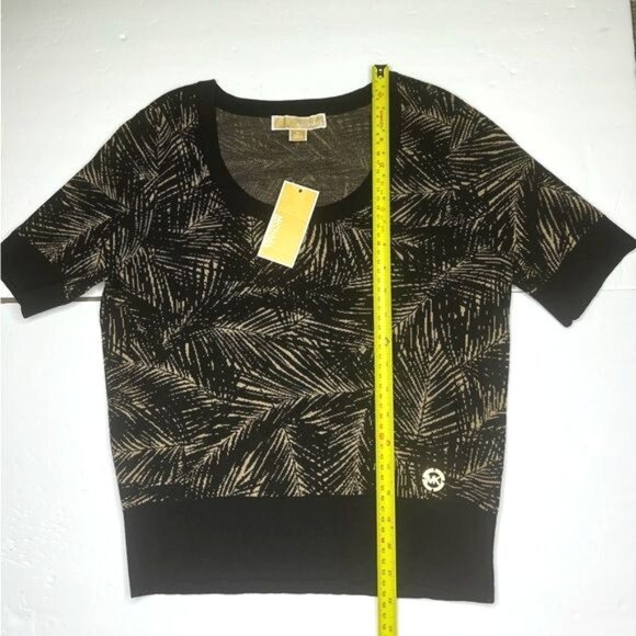 Michael Kors Womens Short Sleeve Patterned Sweater Size Medium - Picture 7 of 8